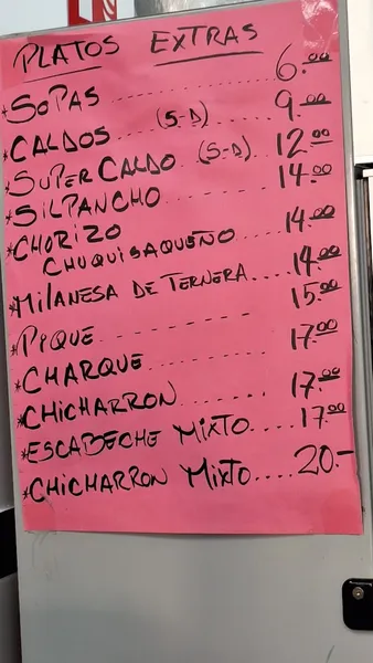 menu 1 of Restaurante Los Cantaritos