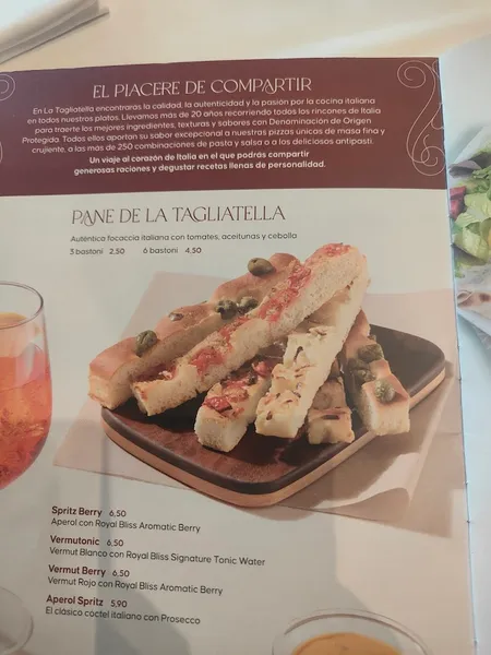 menu 0 of Restaurante La Tagliatella | CC. Nou Centre, València