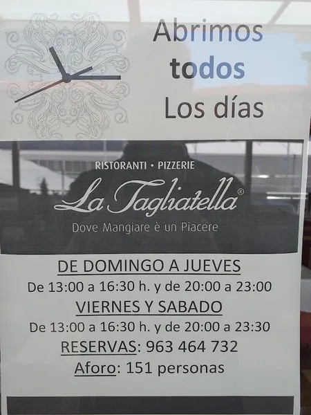 menu 2 of Restaurante La Tagliatella | CC. Nou Centre, València