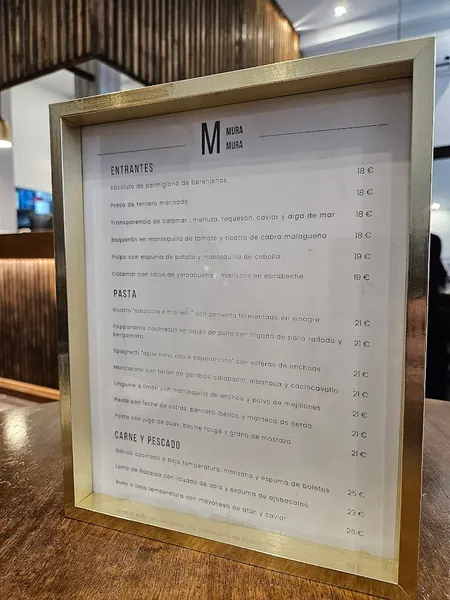 menu 2 of Mura Mura Osteria | Restaurante Italiano Málaga
