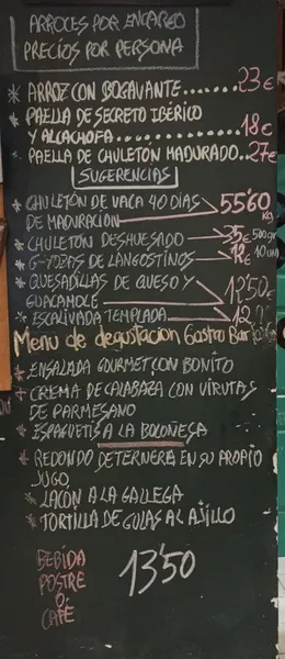 menu 1 of Los 60 Gastro Bar