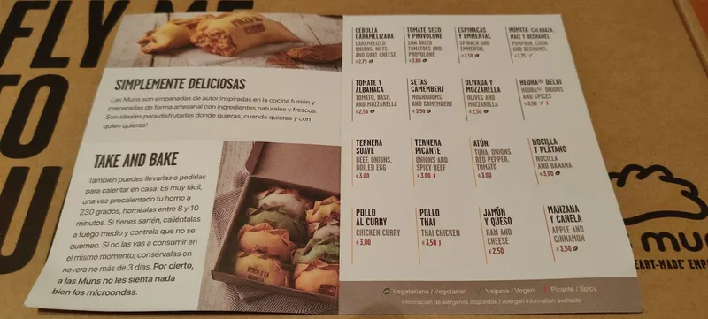 menu 2 of Las Muns