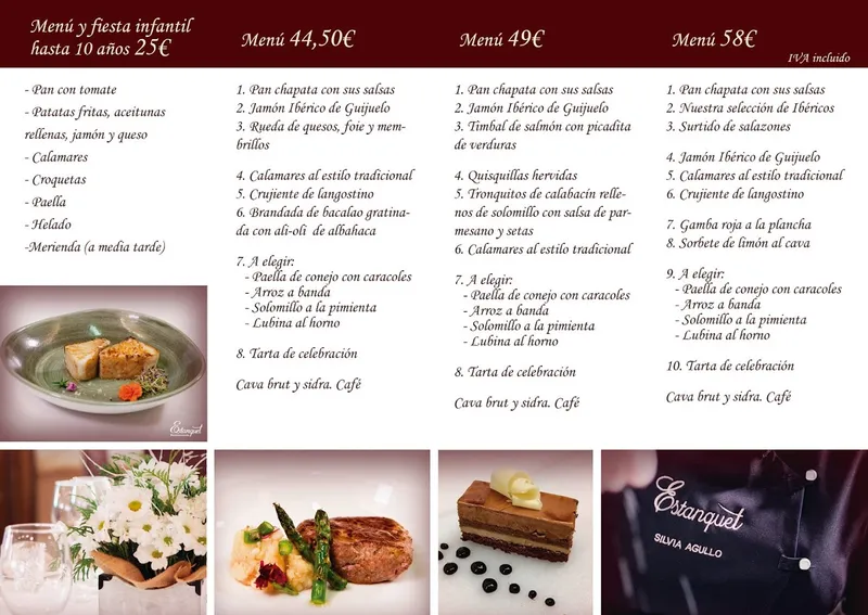 menu 1 of Restaurante Estanquet
