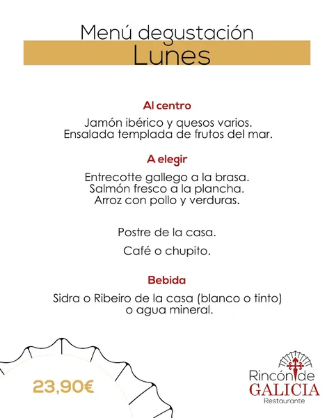 menu 2 of Rincón de Galicia Restaurante