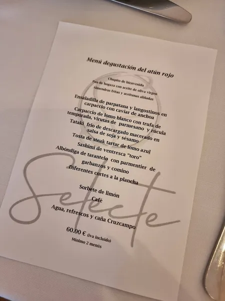 menu 0 of Selecte Restaurante