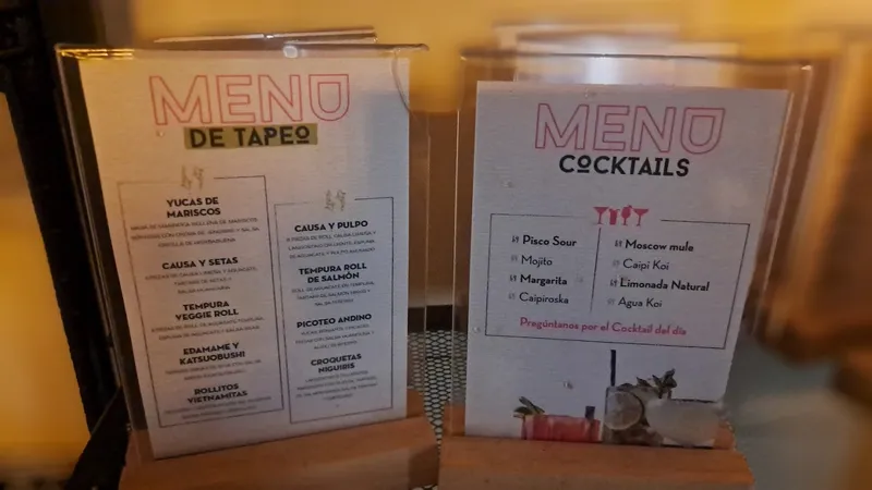 menu 0 of Casa Koi Migrante