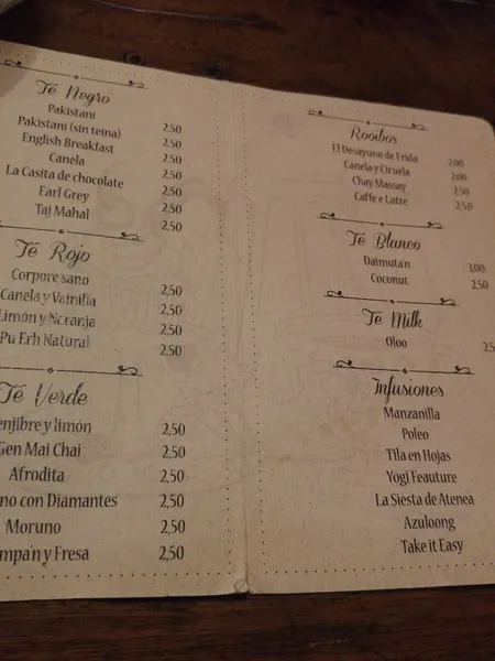 menu 1 of Café-Bar Valentina