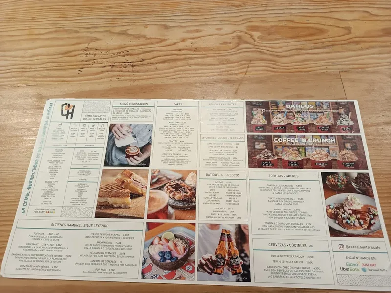 menu 1 of Cereal Hunters Café