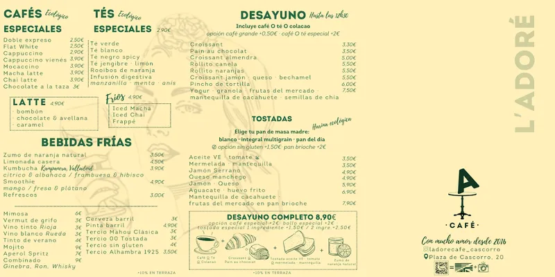 menu 1 of L'Adoré