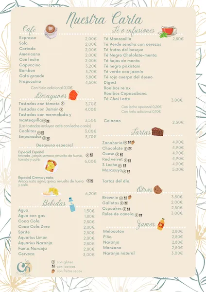 menu 0 of Crema y Nata S.L