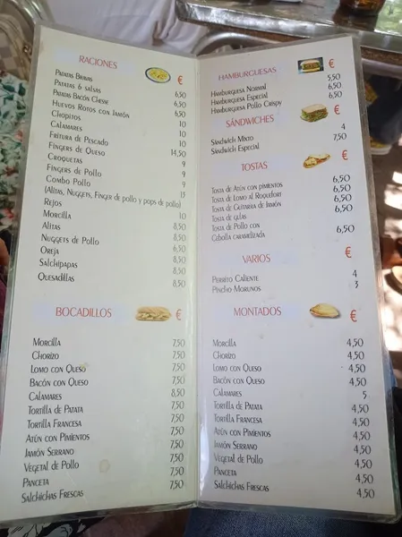 menu 0 of Bar La Trini