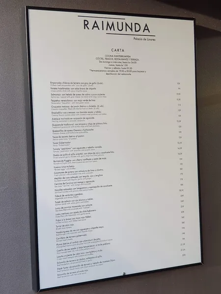 menu 1 of Raimunda
