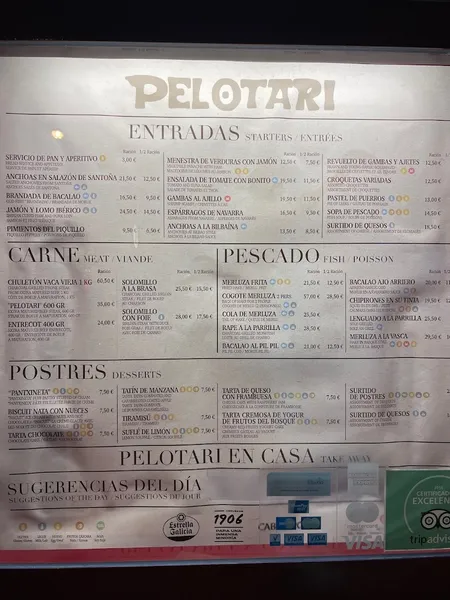 menu 2 of Pelotari