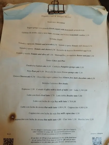 menu 1 of Il Tavolo Verde