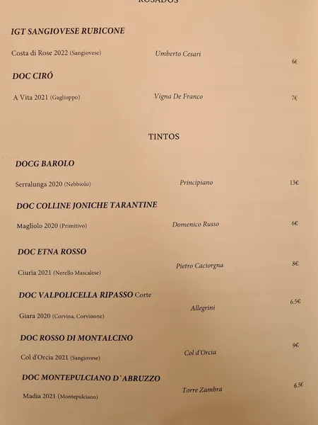 menu 0 of Noi