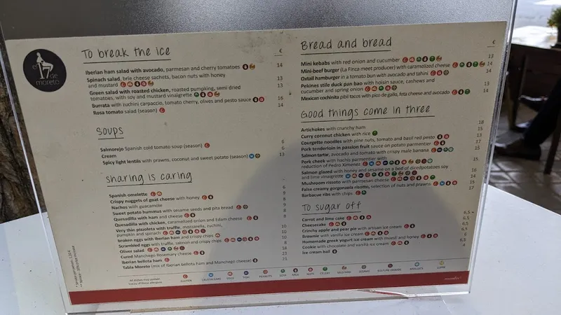 menu 0 of El 17 de Moreto