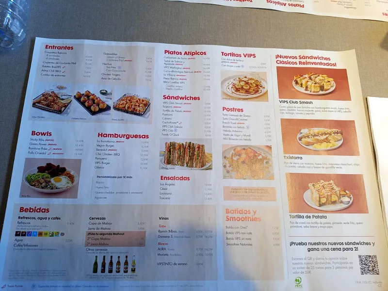 menu 2 of VIPS