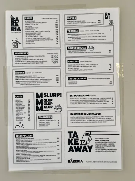 menu 0 of La Bakería