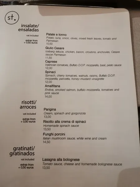 menu 0 of San Tommaso