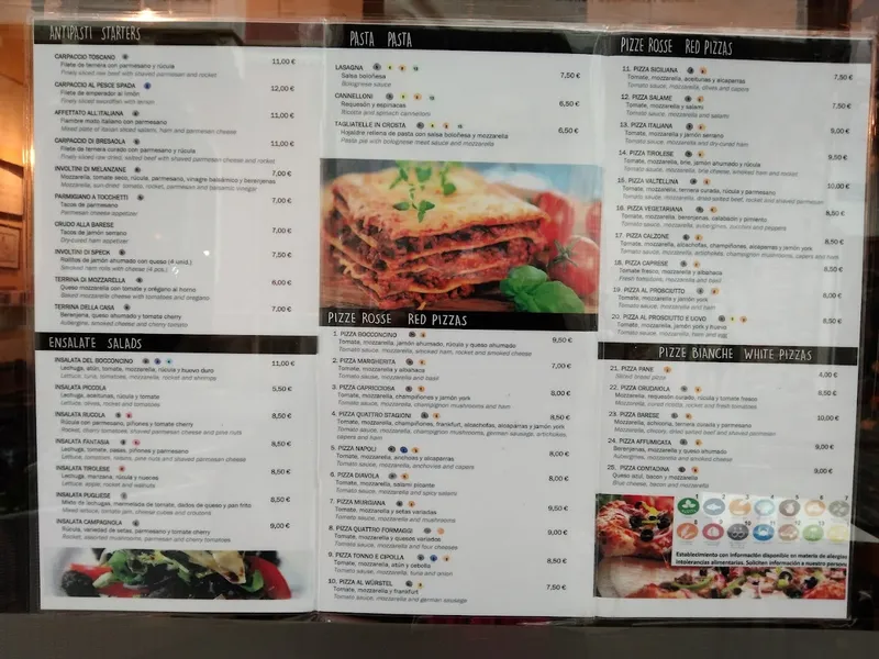 menu 0 of Restaurante pizzeria Il Bocconcino Valencia
