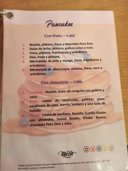 menu 1 of Cafetaría Moi Bo