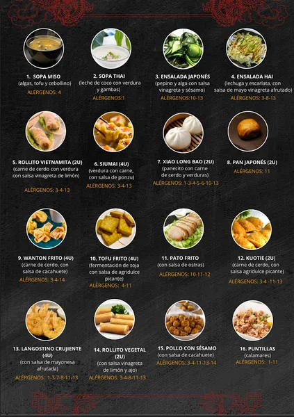 menu 1 of Restaurante Asiático - COCINA ASIÁTICA HAI S.L