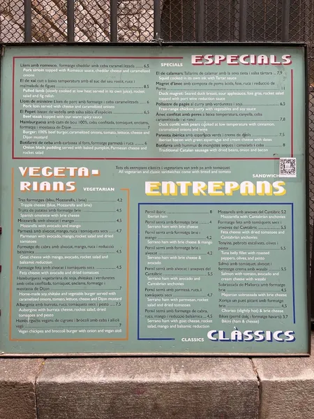 menu 2 of Bar Mendizábal