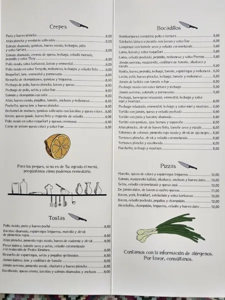 menu 0 of La Birreria