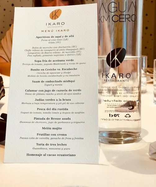 menu 0 of Restaurante Ikaro | Cocina personal | Logroño