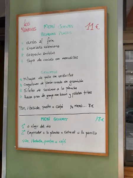 menu 1 of Bar Los Navarros