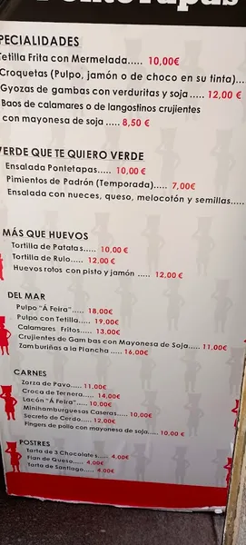menu 1 of Restaurante Pontetapas