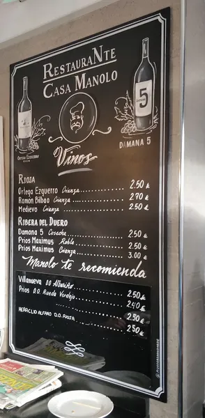 menu 2 of Restaurante Casa Manolo