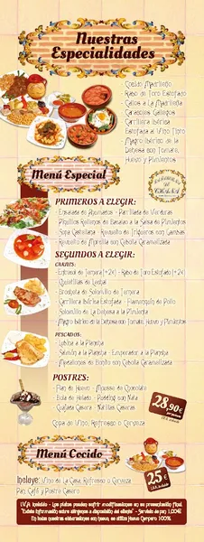 menu 0 of La Taberna de Chana