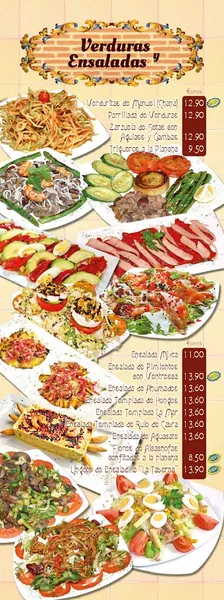 menu 2 of La Taberna de Chana