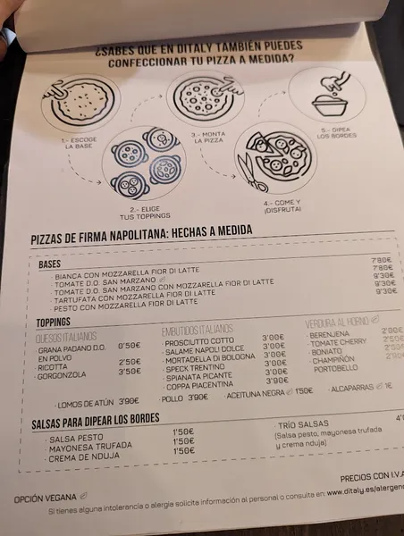 menu 0 of DITALY