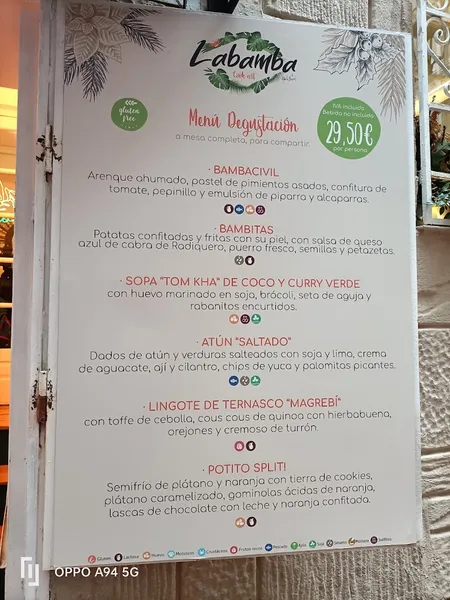 menu 0 of Labamba cook-art