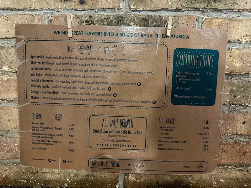 menu 1 of A Tu Bola