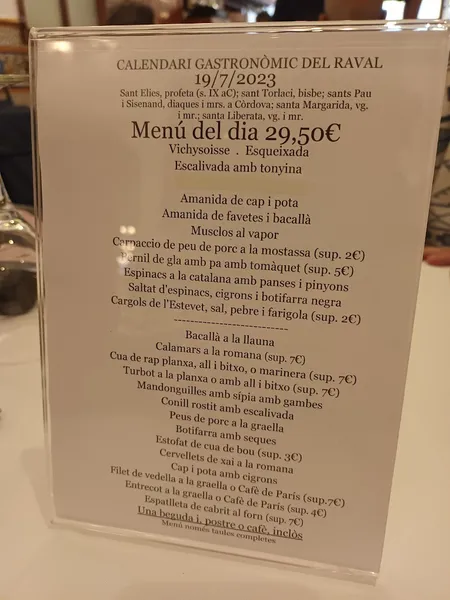 menu 2 of Ca L'Estevet