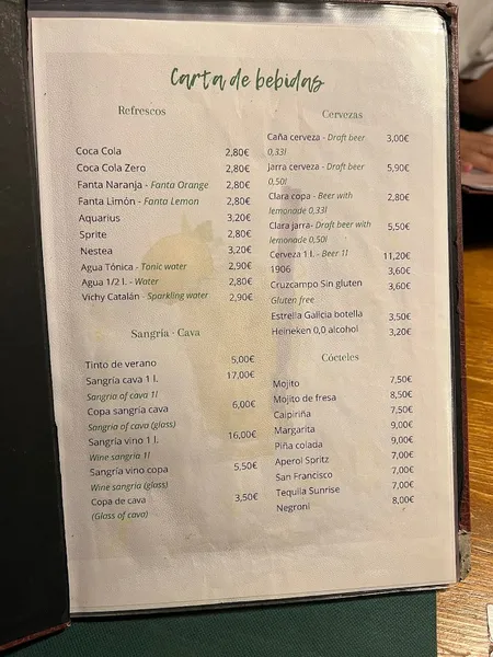 menu 1 of Bo De Boqueria