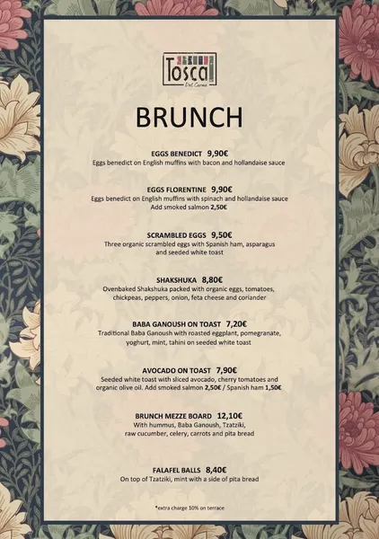 menu 1 of Tosca del Carme