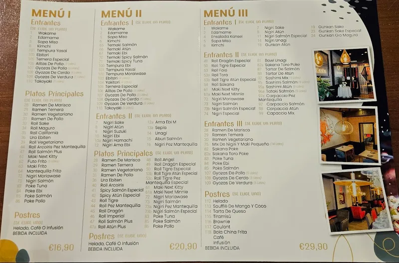 menu 0 of Sakana Restaurante