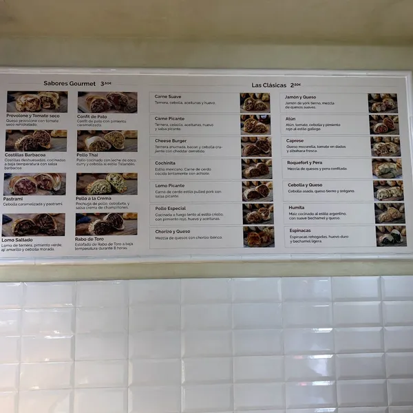 menu 0 of Empanadas Malvón
