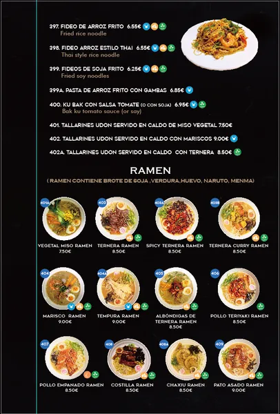 menu 0 of Asiático Ksam