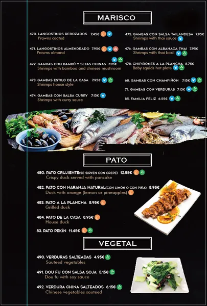 menu 2 of Asiático Ksam
