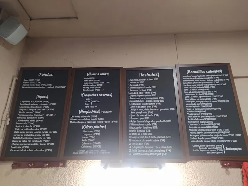 menu 0 of Bar Roma