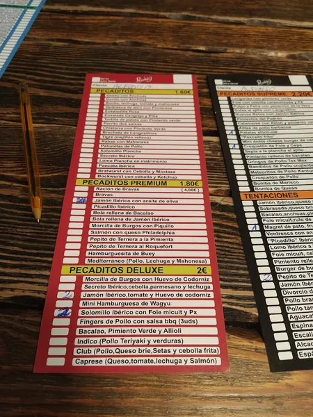 menu 0 of Pecaditos
