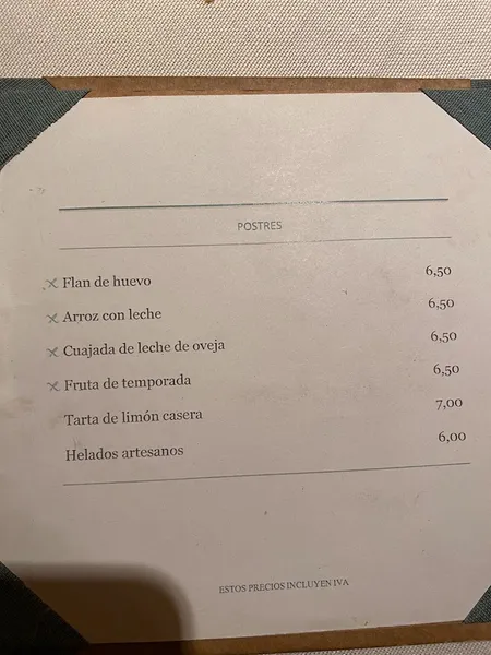 menu 2 of Restaurante Filandón