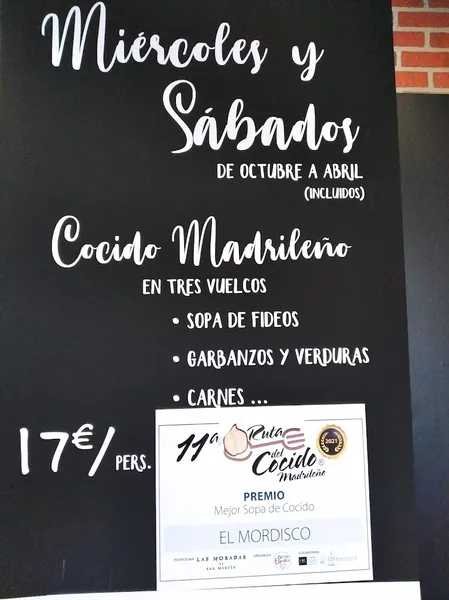 menu 1 of el Mordisco Restaurante