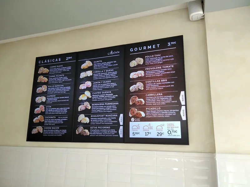menu 1 of Empanadas Malvón