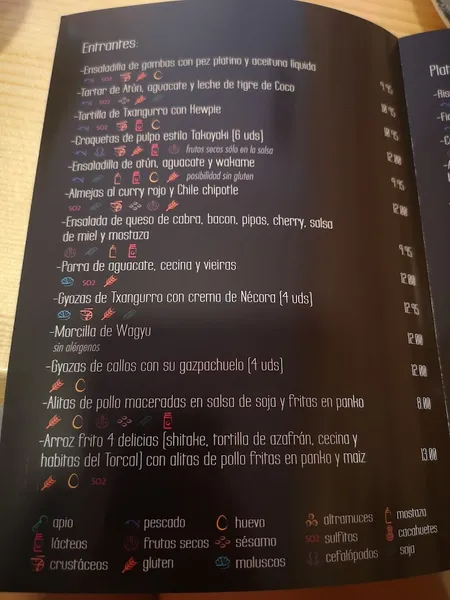 menu 1 of La Alvaroteca